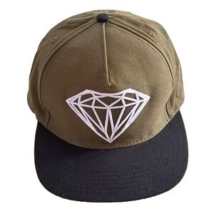 Diamond Supply Co. Hat Olive Green/Black 6 Panel Adjustable Snapback
